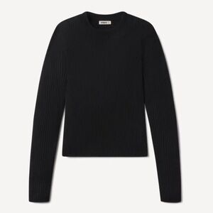 Buck Mason Women's Black Crew Neck Sweater